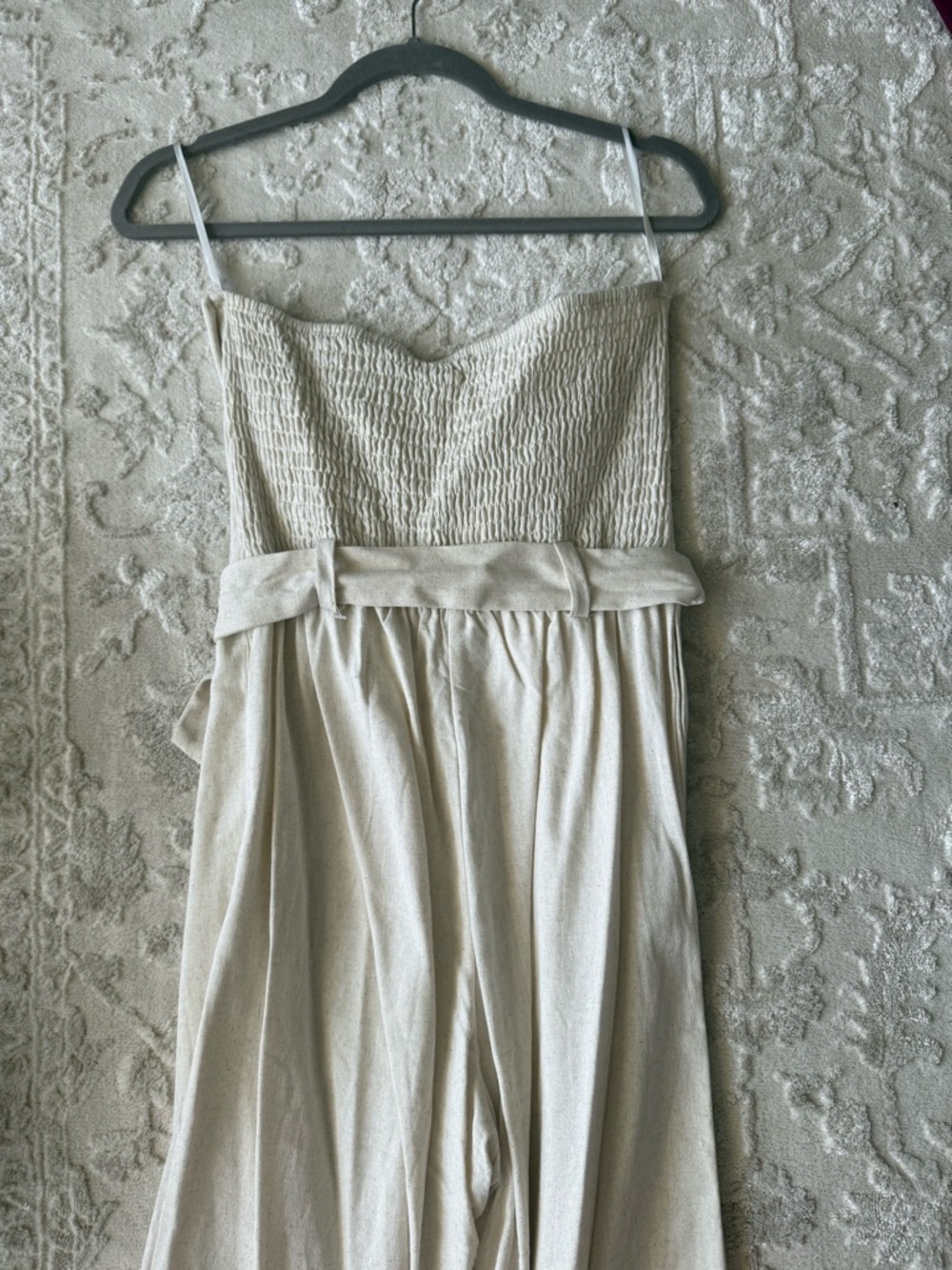 Monteau Strapless Linen Jumpsuit - Picture 6 of 9